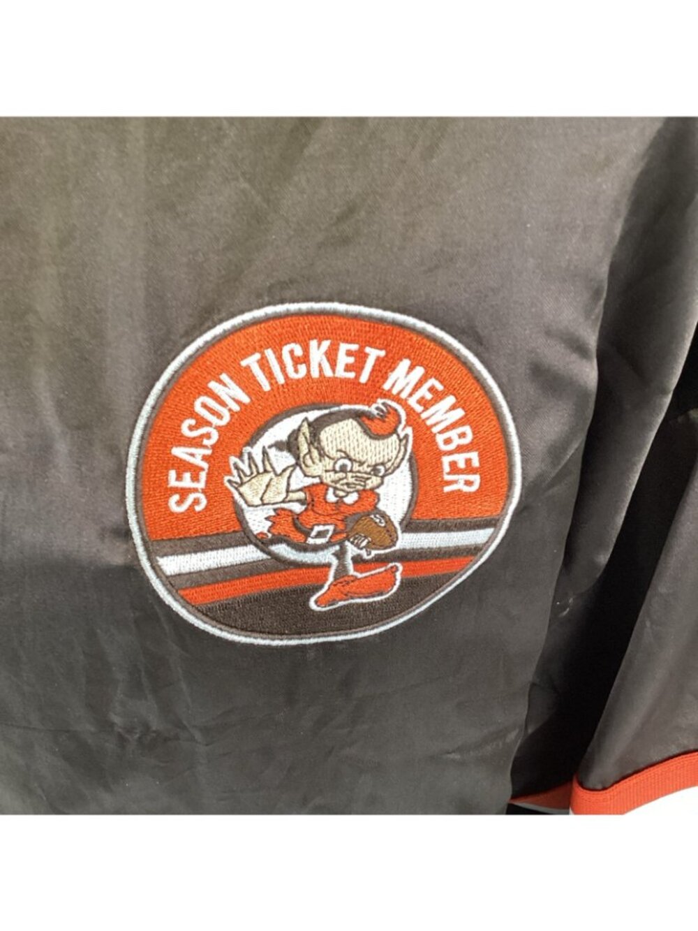 Cleveland Browns Jacket XL Brown Orange Football NFL Season Ticket Holder Gift - Picture 2 of 9
